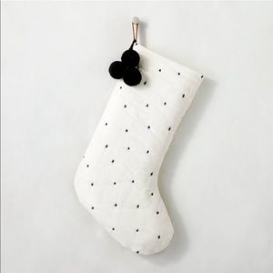 HEARTH & HAND | White & Black Rustic Star Stocking